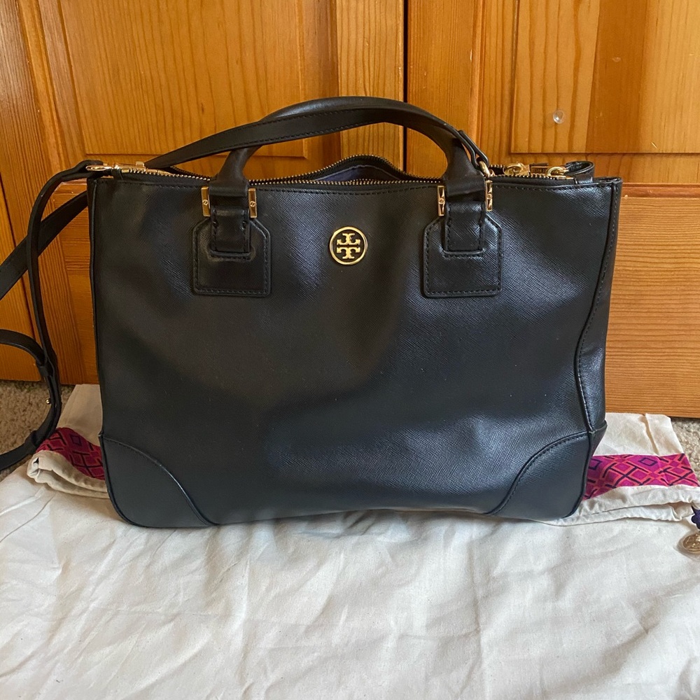 Tory Burch work purse with adjustable strap
